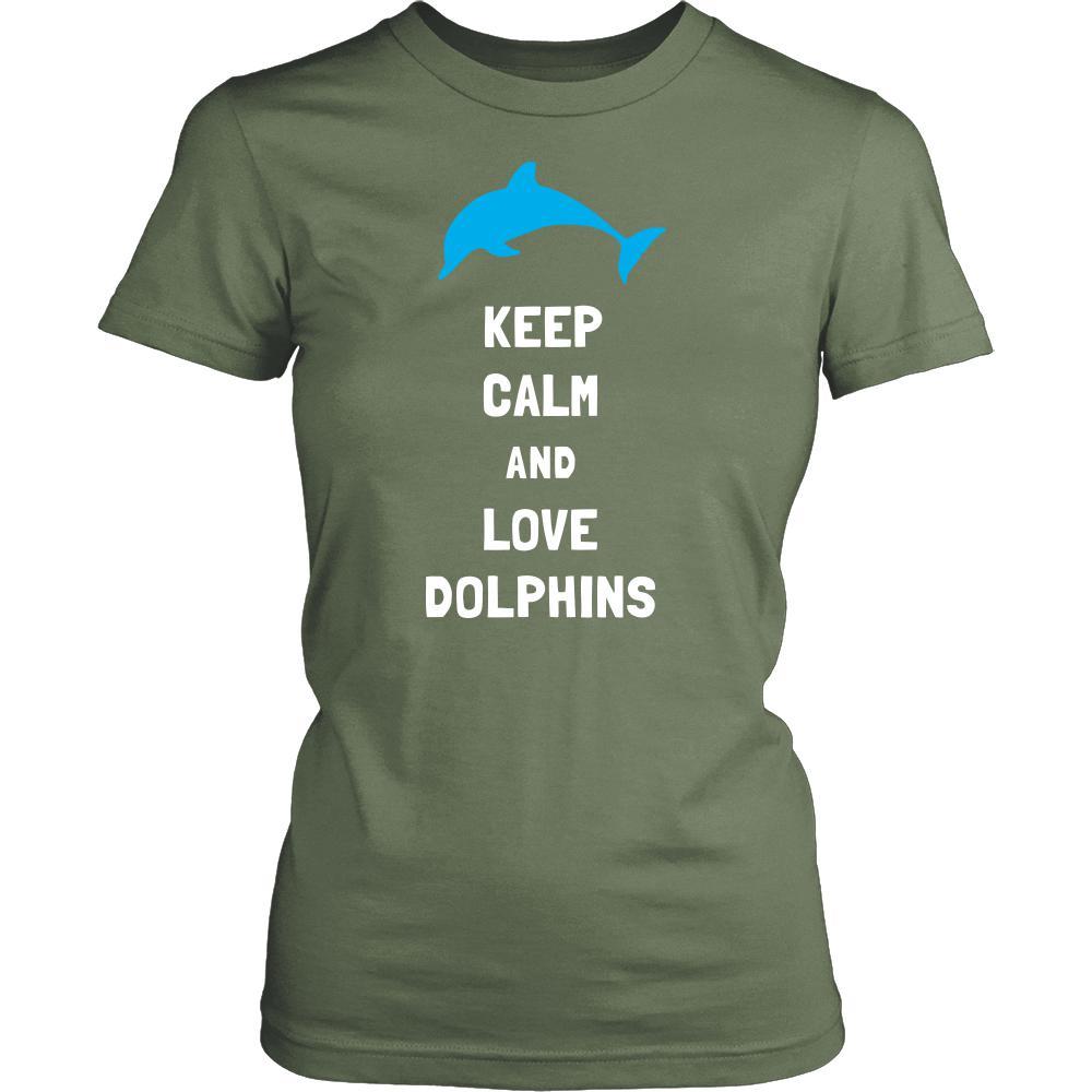 Dolphin Shirt - Keep Calm - Animal Lover Gift-T-shirt-Teelime | shirts-hoodies-mugs