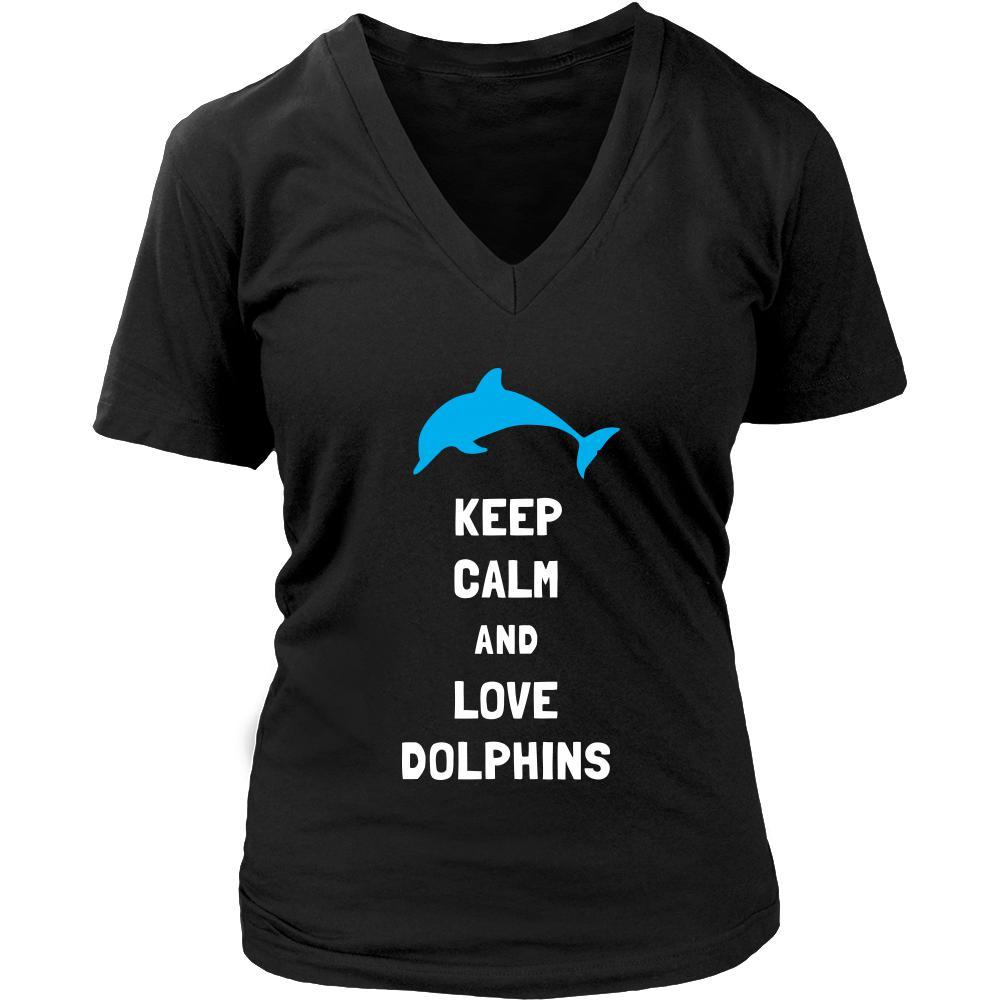 Dolphin Shirt - Keep Calm - Animal Lover Gift-T-shirt-Teelime | shirts-hoodies-mugs