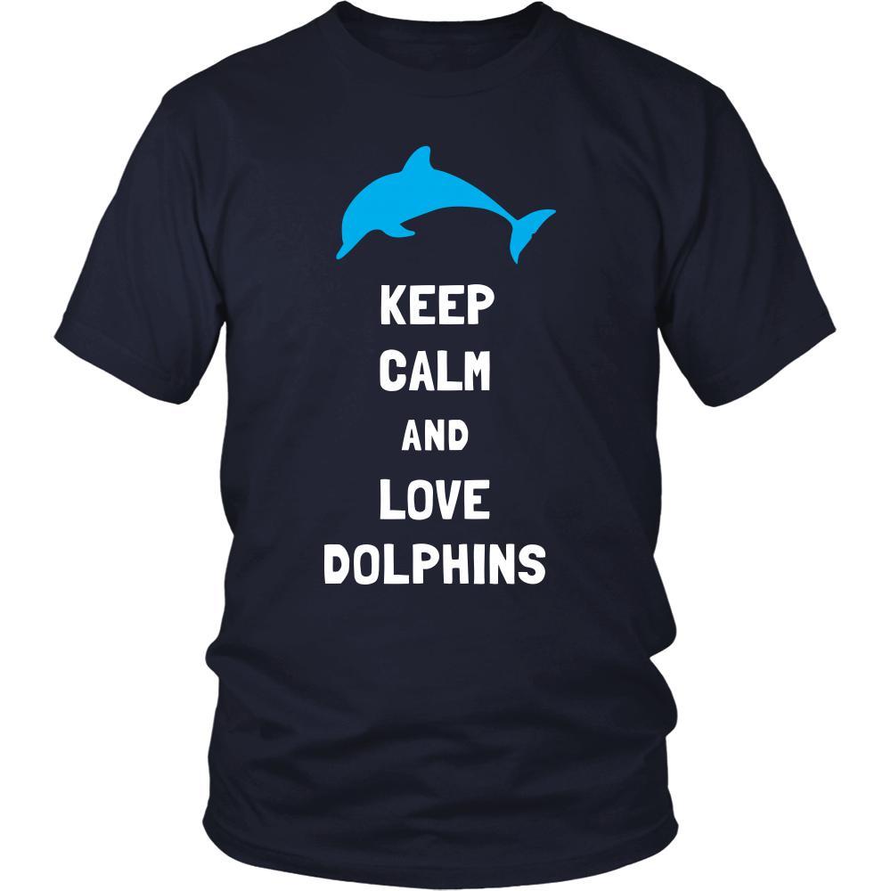 Dolphin Shirt - Keep Calm - Animal Lover Gift-T-shirt-Teelime | shirts-hoodies-mugs