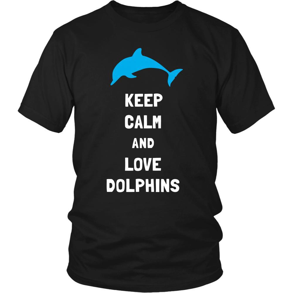 Dolphin Shirt - Keep Calm - Animal Lover Gift-T-shirt-Teelime | shirts-hoodies-mugs