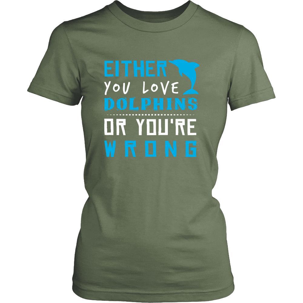 Dolphin Shirt - Love or Wrong - Animal Lover Gift-T-shirt-Teelime | shirts-hoodies-mugs