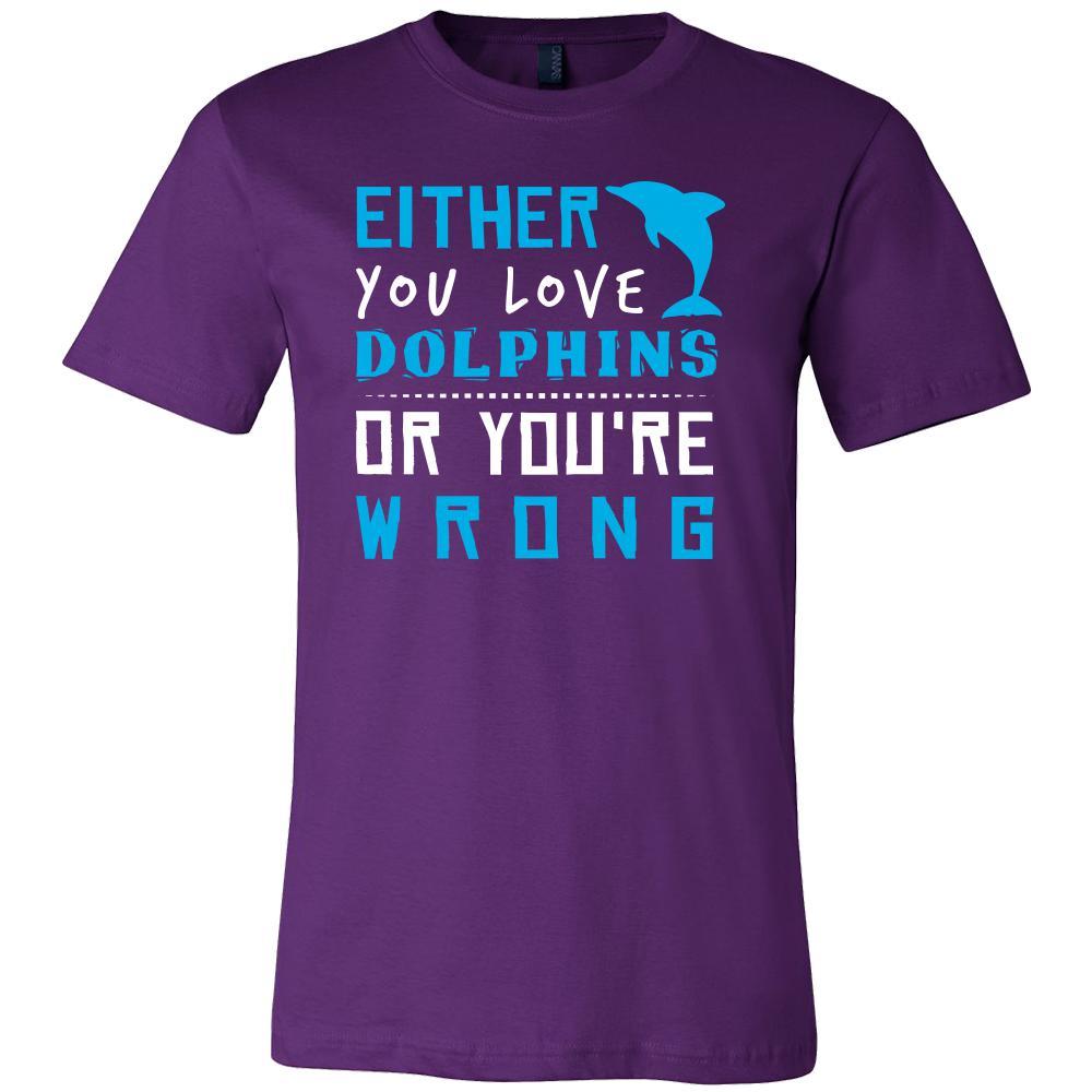 Dolphin Shirt - Love or Wrong - Animal Lover Gift-T-shirt-Teelime | shirts-hoodies-mugs
