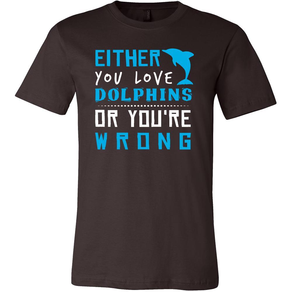 Dolphin Shirt - Love or Wrong - Animal Lover Gift-T-shirt-Teelime | shirts-hoodies-mugs
