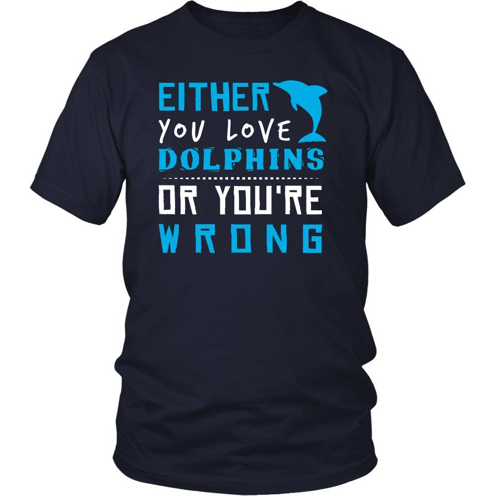Dolphin Shirt - Love or Wrong - Animal Lover Gift-T-shirt-Teelime | shirts-hoodies-mugs