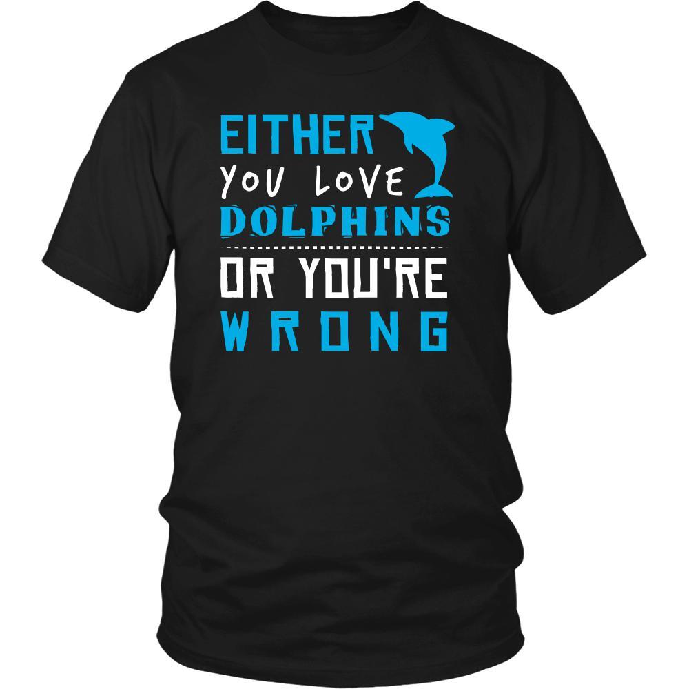 Dolphin Shirt - Love or Wrong - Animal Lover Gift-T-shirt-Teelime | shirts-hoodies-mugs