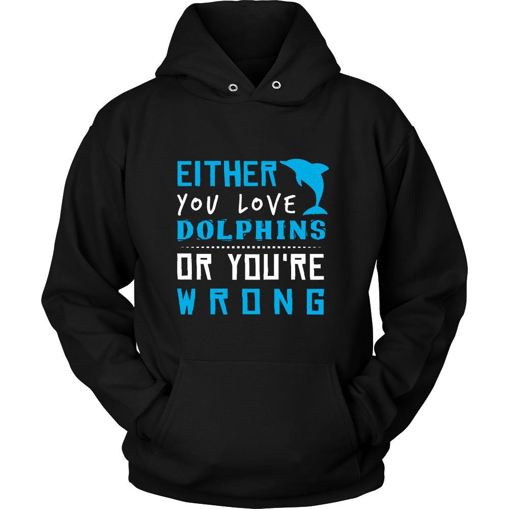 Dolphin Shirt - Love or Wrong - Animal Lover Gift-T-shirt-Teelime | shirts-hoodies-mugs