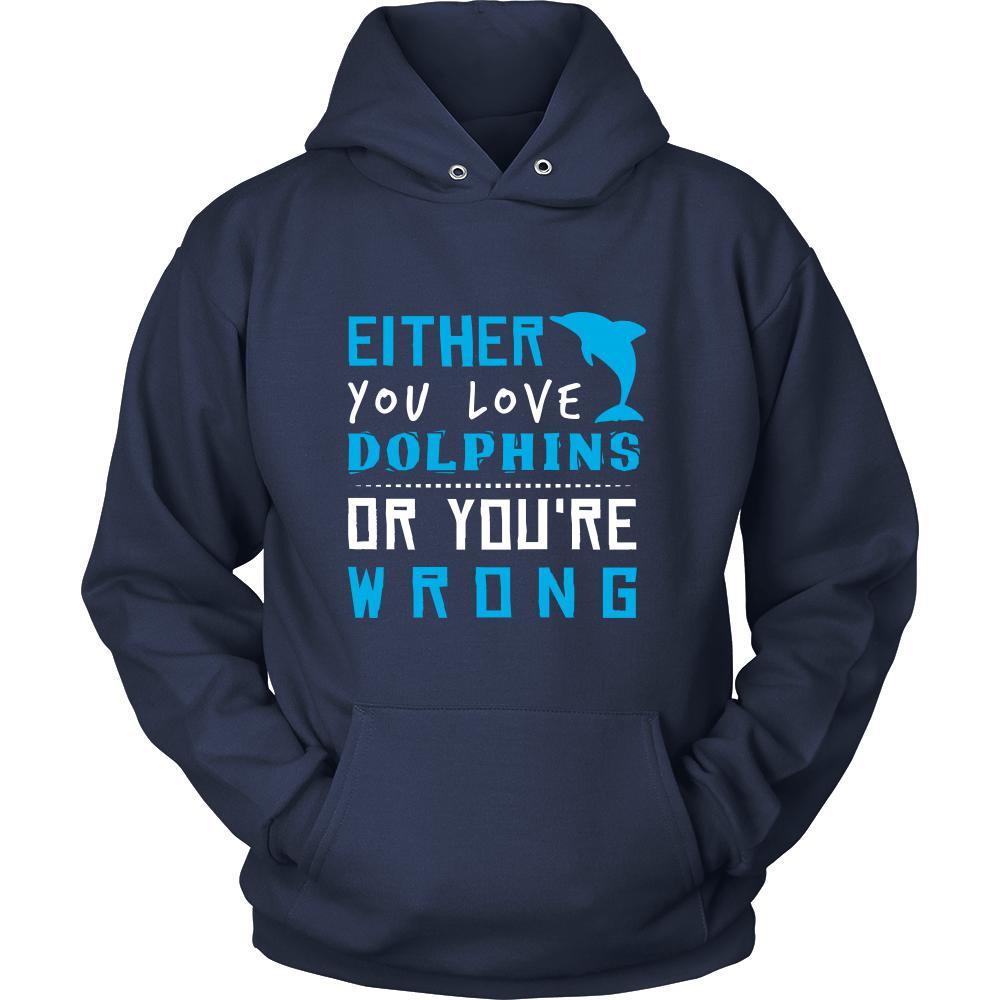 Dolphin Shirt - Love or Wrong - Animal Lover Gift-T-shirt-Teelime | shirts-hoodies-mugs