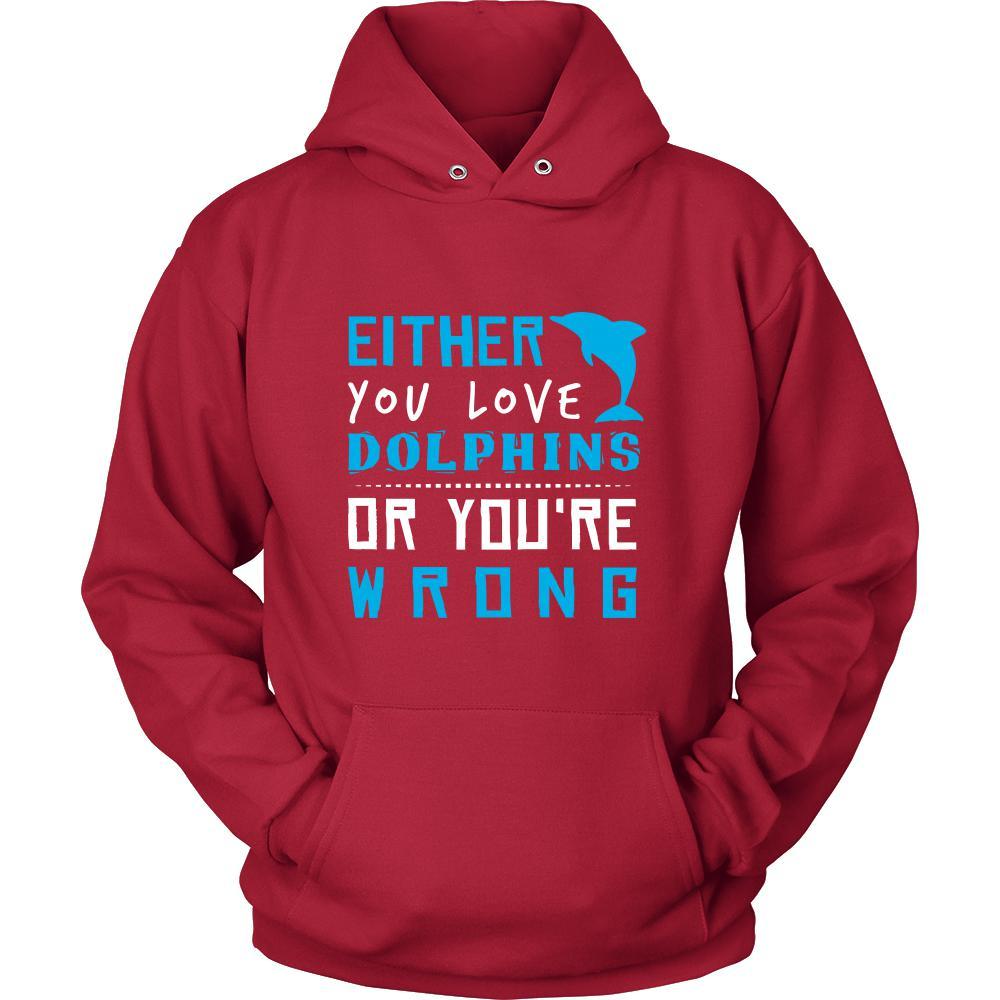 Dolphin Shirt - Love or Wrong - Animal Lover Gift-T-shirt-Teelime | shirts-hoodies-mugs