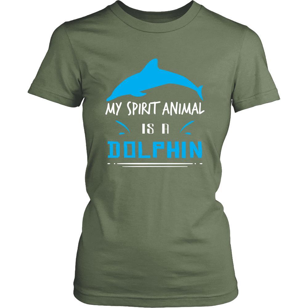 Dolphin Shirt - Spirit Animal - Animal Lover Gift-T-shirt-Teelime | shirts-hoodies-mugs