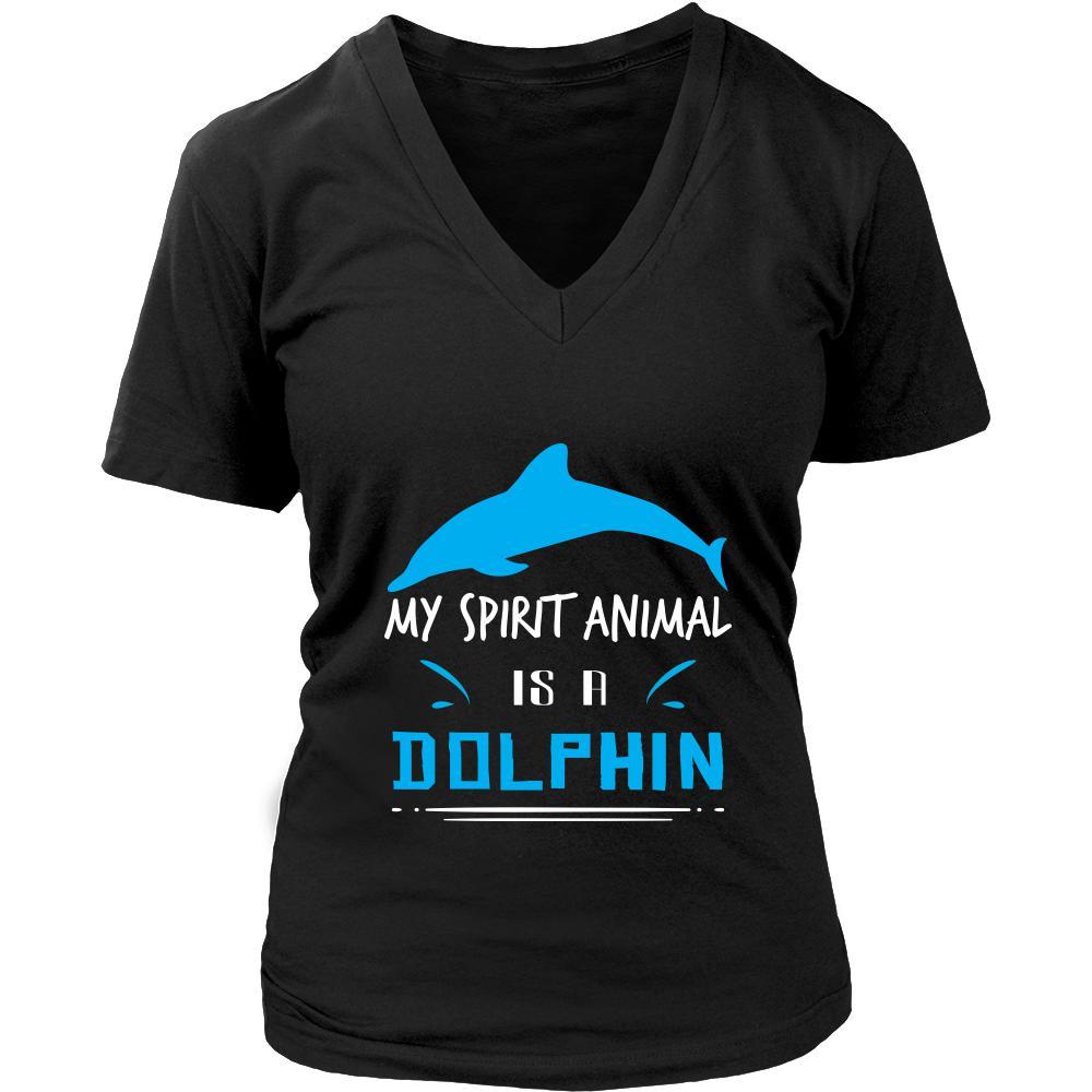 Dolphin Shirt - Spirit Animal - Animal Lover Gift-T-shirt-Teelime | shirts-hoodies-mugs