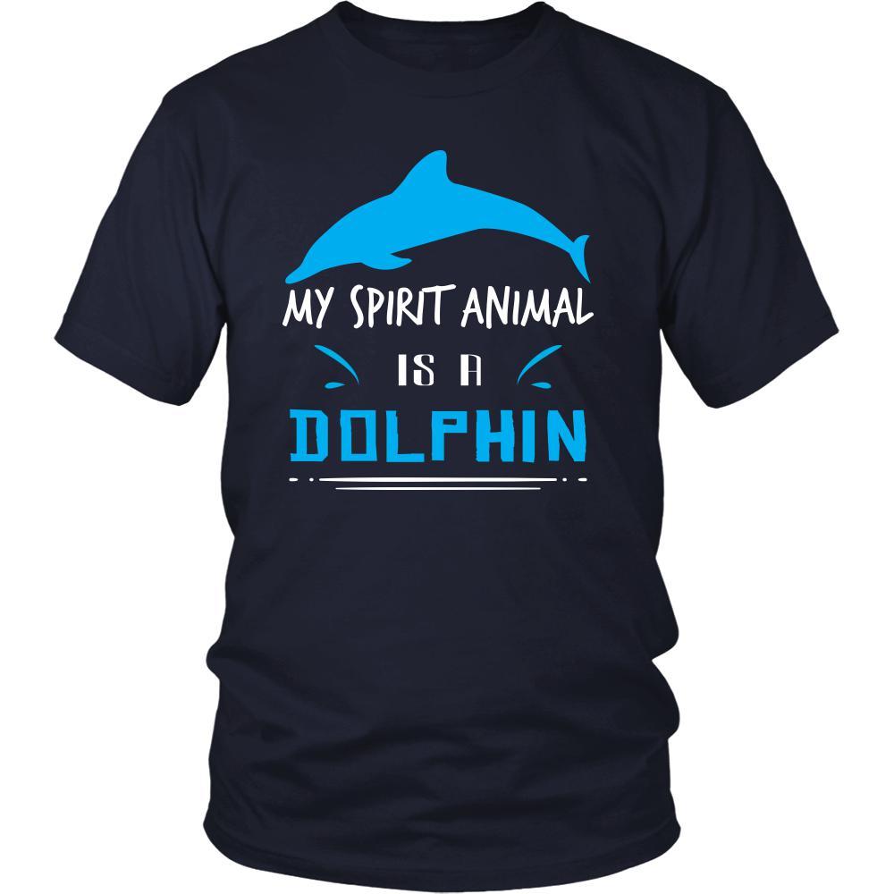 Dolphin Shirt - Spirit Animal - Animal Lover Gift-T-shirt-Teelime | shirts-hoodies-mugs