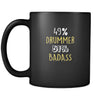 Drummer 49% Drummer 51% Badass 11oz Black Mug-Drinkware-Teelime | shirts-hoodies-mugs