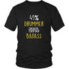 Drummer Shirt - 49% Drummer 51% Badass Profession-T-shirt-Teelime | shirts-hoodies-mugs