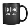 Drummer - Your wife My wife - 11oz Black Mug-Drinkware-Teelime | shirts-hoodies-mugs