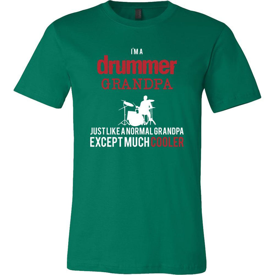 Drums Shirt - I'm a drummer grandpa just like a normal grandpa except much cooler Grandfather Hobby Gift-T-shirt-Teelime | shirts-hoodies-mugs