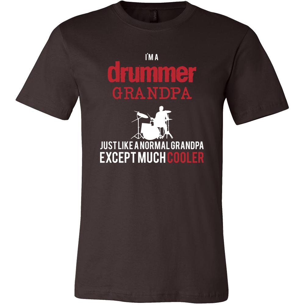 Drums Shirt - I'm a drummer grandpa just like a normal grandpa except much cooler Grandfather Hobby Gift-T-shirt-Teelime | shirts-hoodies-mugs