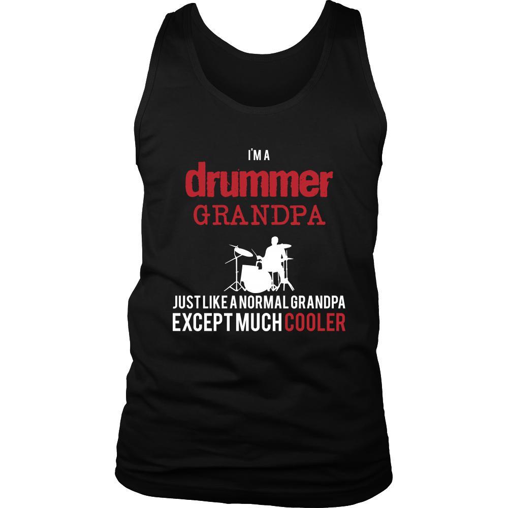 Drums Shirt - I'm a drummer grandpa just like a normal grandpa except much cooler Grandfather Hobby Gift-T-shirt-Teelime | shirts-hoodies-mugs