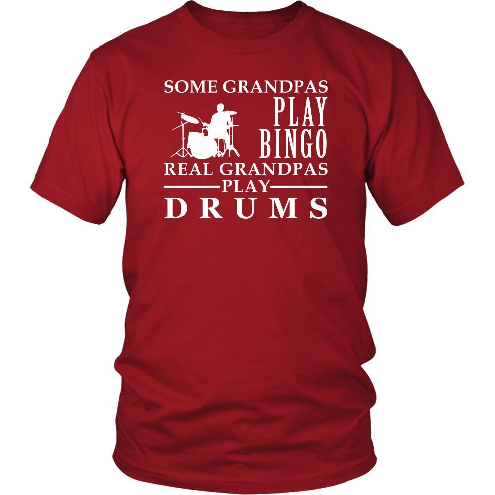 Drums Shirt Some Grandpas play bingo, real Grandpas go Drums Family Hobby-T-shirt-Teelime | shirts-hoodies-mugs