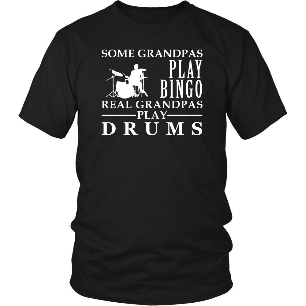 Drums Shirt Some Grandpas play bingo, real Grandpas go Drums Family Hobby-T-shirt-Teelime | shirts-hoodies-mugs