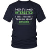 Drums Shirt - Sorry If I Looked Interested, I think about Drums - Music Instrument Gift-T-shirt-Teelime | shirts-hoodies-mugs