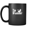Drums The Drummer 11oz Black Mug-Drinkware-Teelime | shirts-hoodies-mugs