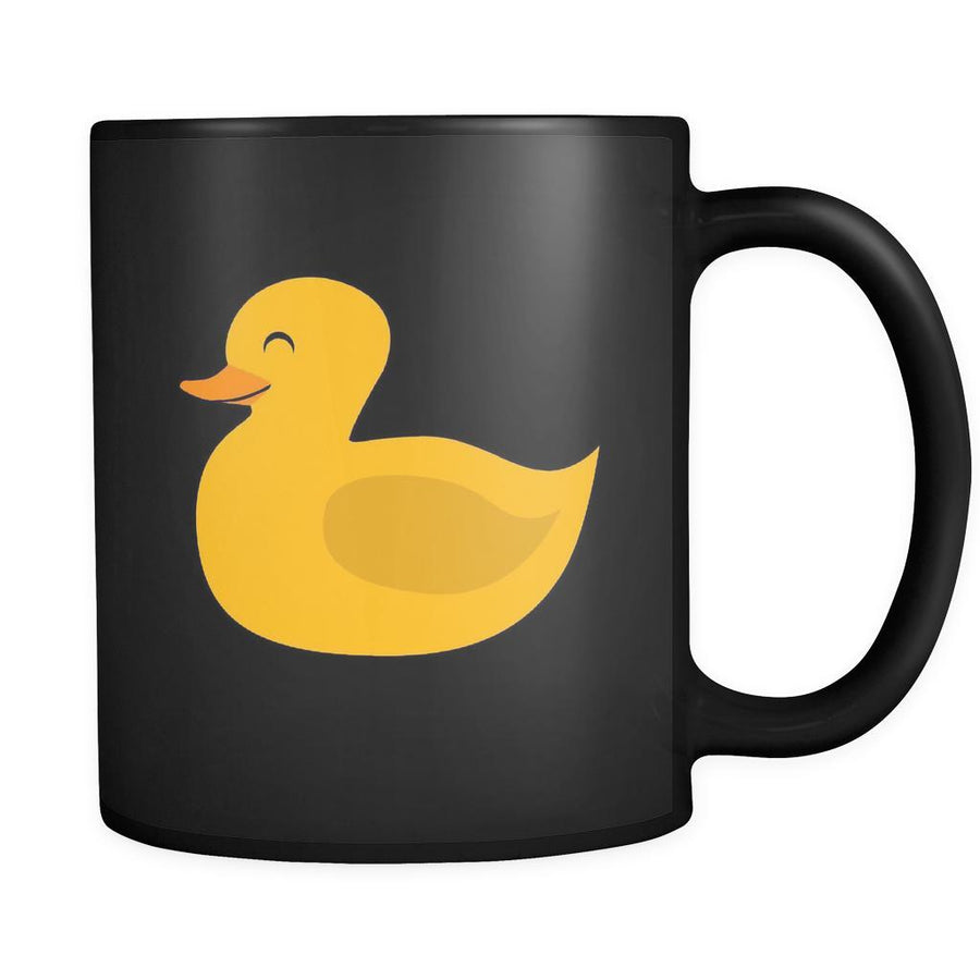 Duck Animal Illustration 11oz Black Mug-Drinkware-Teelime | shirts-hoodies-mugs