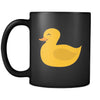 Duck Animal Illustration 11oz Black Mug-Drinkware-Teelime | shirts-hoodies-mugs