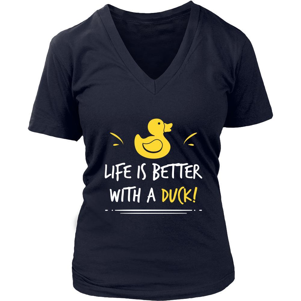 Duck Shirt - Life is Better - Animal Lover Gift-T-shirt-Teelime | shirts-hoodies-mugs