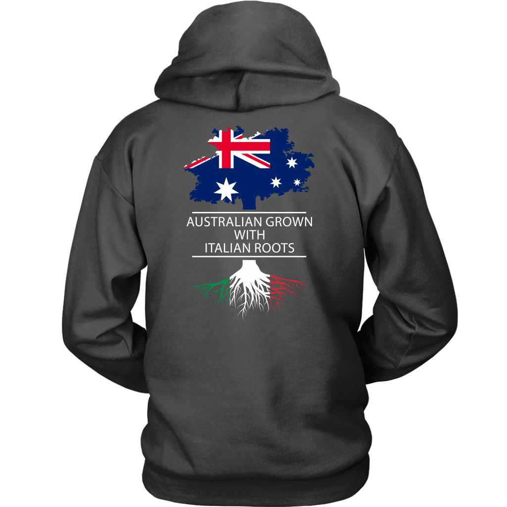ITALIAN T SHIRT - AUSTRALIAN GROWN WITH ITALIAN ROOTS Design on the back-T-shirt-Teelime | shirts-hoodies-mugs