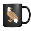 Eagle Animal Illustration 11oz Black Mug-Drinkware-Teelime | shirts-hoodies-mugs