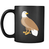 Eagle Animal Illustration 11oz Black Mug-Drinkware-Teelime | shirts-hoodies-mugs