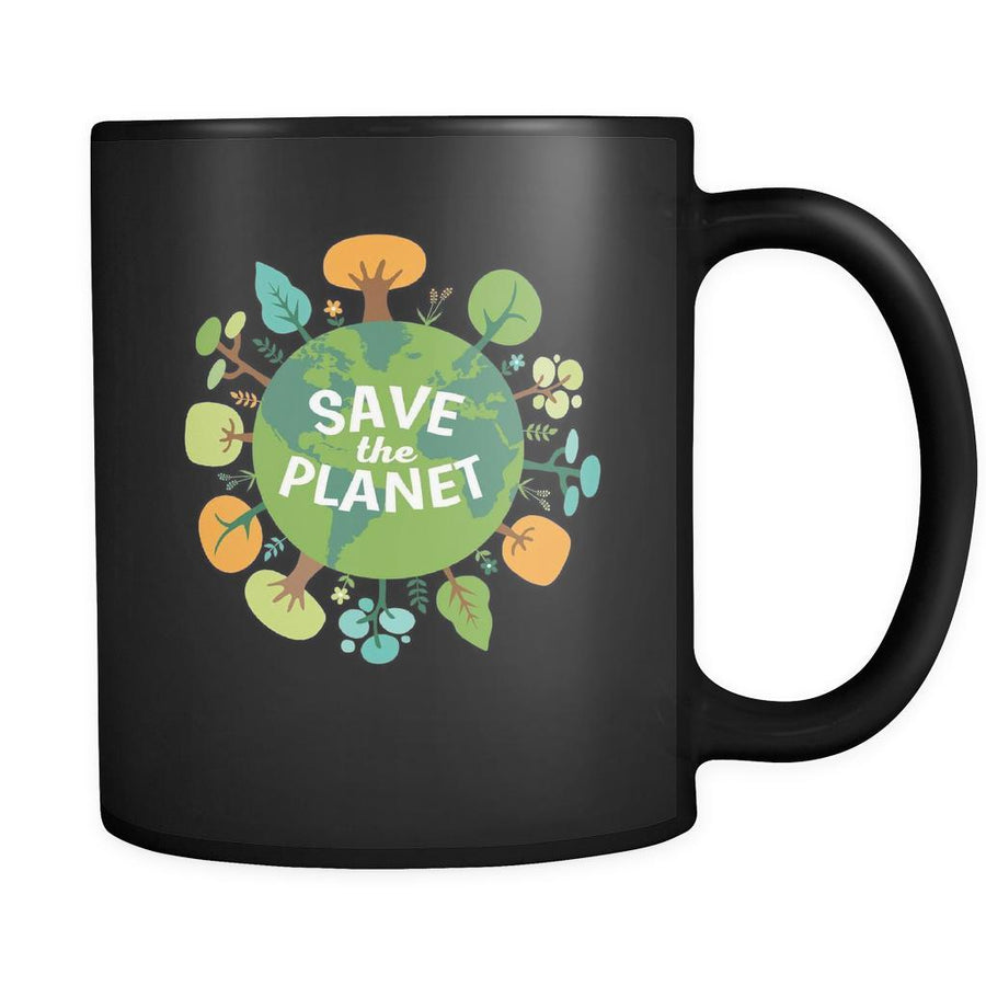 Ecology Save the planet 11oz Black Mug