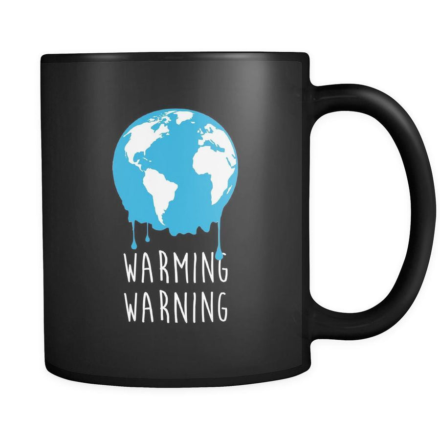 Ecology Warming warning 11oz Black Mug-Drinkware-Teelime | shirts-hoodies-mugs