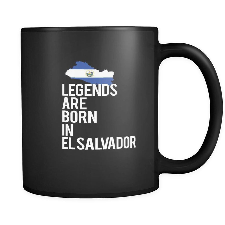 El Salvador Legends are born in El Salvador 11oz Black Mug-Drinkware-Teelime | shirts-hoodies-mugs