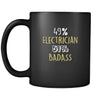 Electrician 49% Electrician 51% Badass 11oz Black Mug-Drinkware-Teelime | shirts-hoodies-mugs