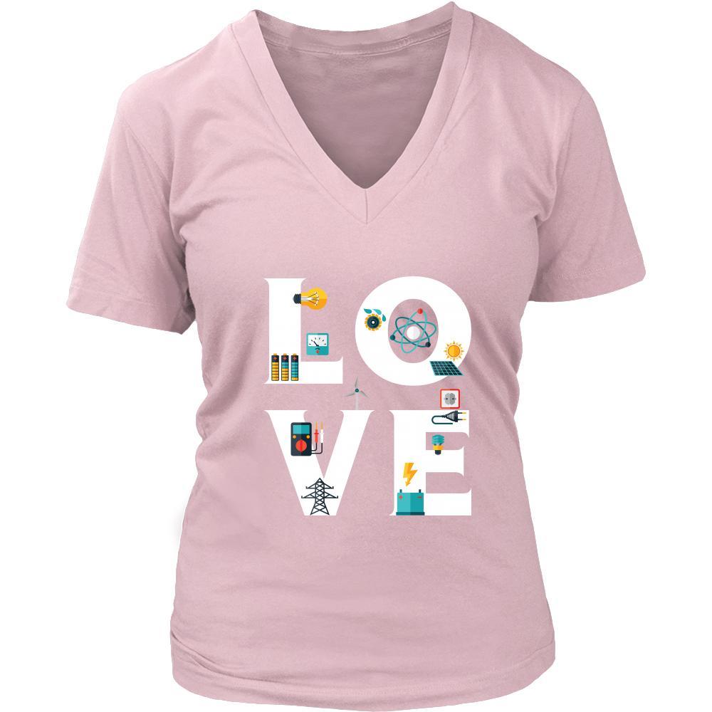 Electrician - LOVE Electrician -Profession/Job Shirt-T-shirt-Teelime | shirts-hoodies-mugs
