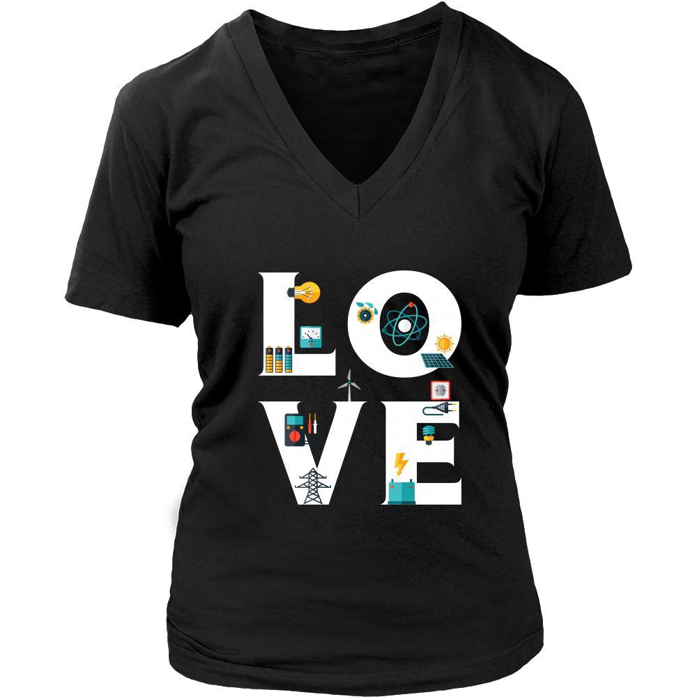 Electrician - LOVE Electrician -Profession/Job Shirt-T-shirt-Teelime | shirts-hoodies-mugs