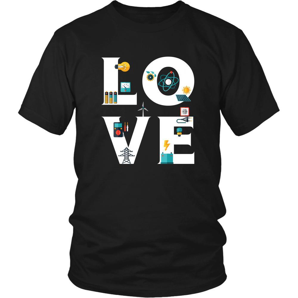 Electrician - LOVE Electrician -Profession/Job Shirt-T-shirt-Teelime | shirts-hoodies-mugs