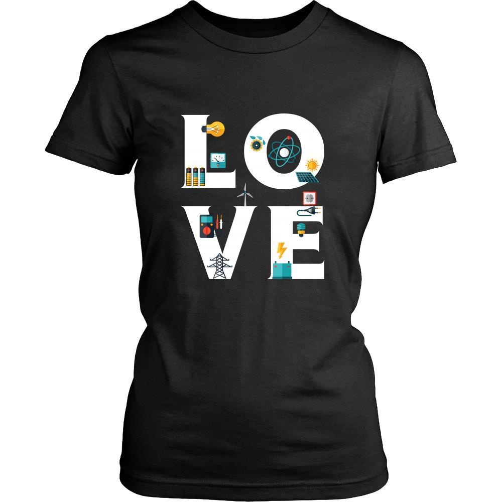 Electrician - LOVE Electrician -Profession/Job Shirt-T-shirt-Teelime | shirts-hoodies-mugs