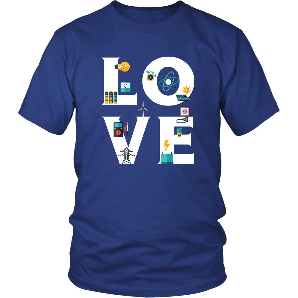 Electrician - LOVE Electrician -Profession/Job Shirt-T-shirt-Teelime | shirts-hoodies-mugs