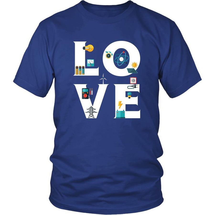 Electrician - LOVE Electrician -Profession/Job Shirt-T-shirt-Teelime | shirts-hoodies-mugs