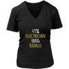 Electrician Shirt - 49% Electrician 51% Badass Profession-T-shirt-Teelime | shirts-hoodies-mugs