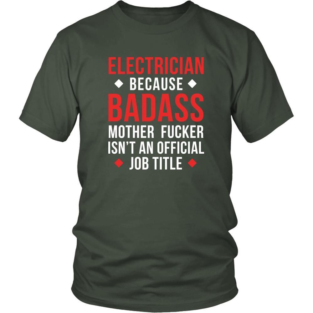 Electrician Shirt - Electrician because badass mother fucker isn't an official job title - Profession Gift-T-shirt-Teelime | shirts-hoodies-mugs