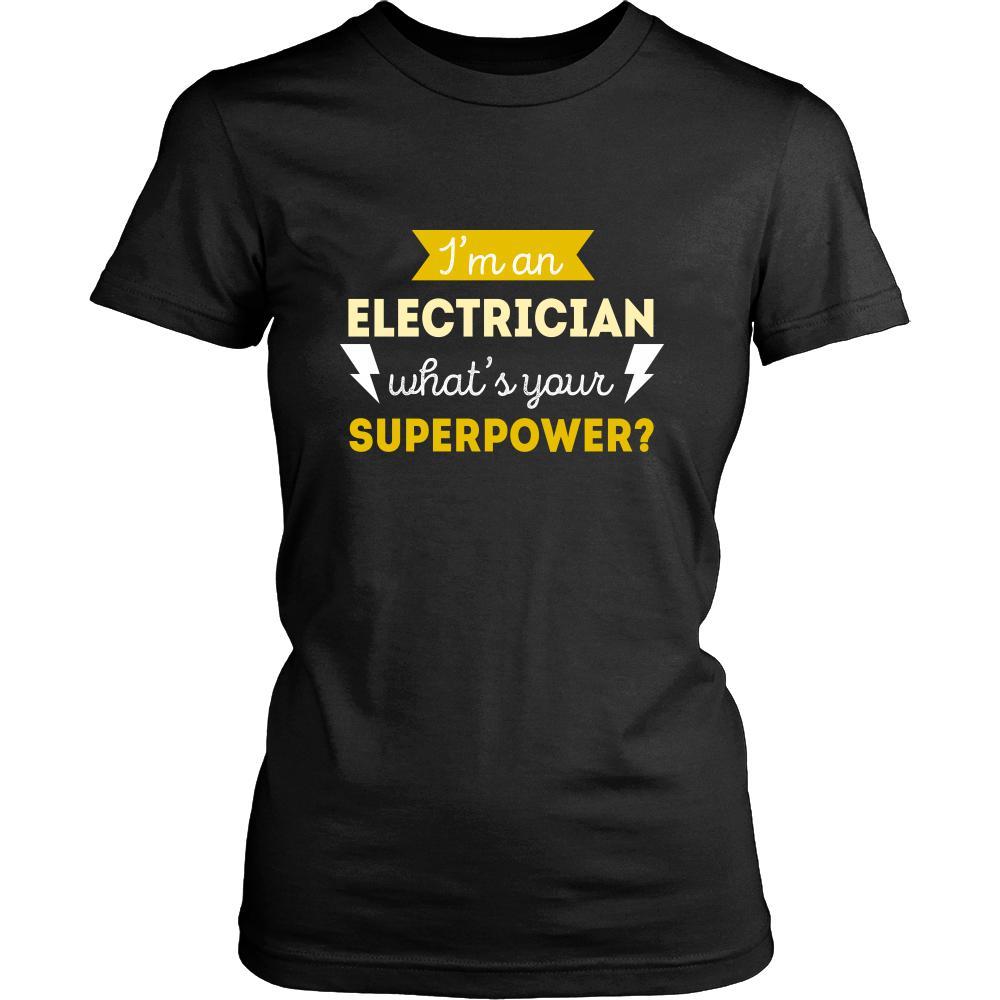 Electrician Shirt - I'm an Electrician, what's your superpower? - Profession Gift-T-shirt-Teelime | shirts-hoodies-mugs