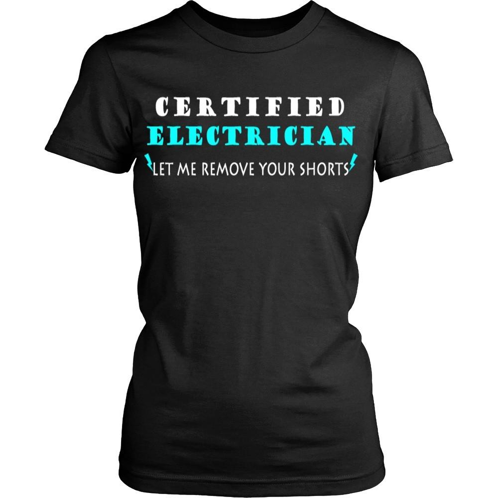 Electrician T Shirt - Certified Electrician T Shirt-T-shirt-Teelime | shirts-hoodies-mugs