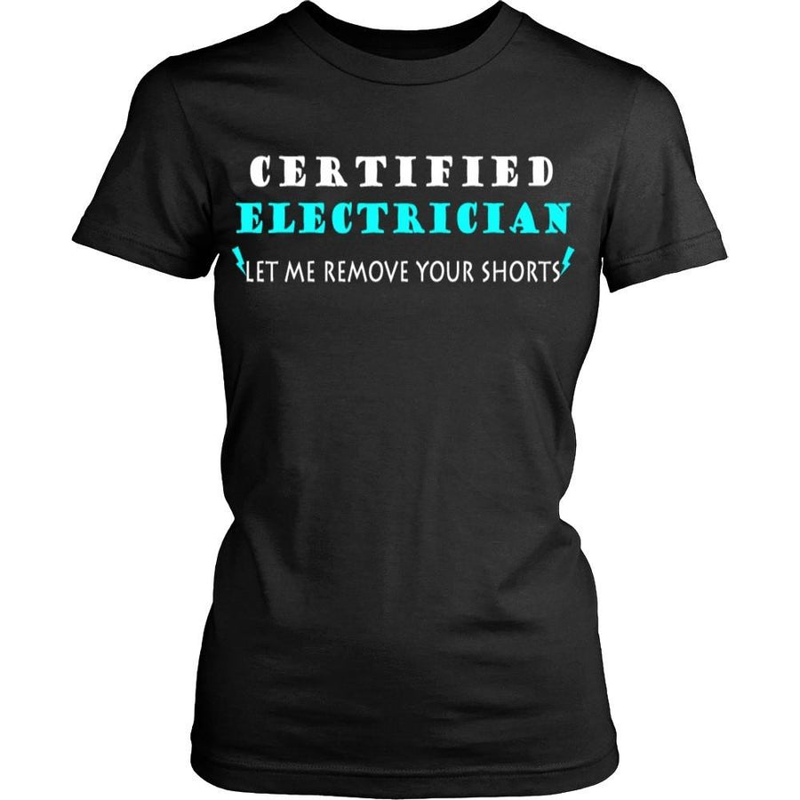 Electrician T Shirt - Certified Electrician T Shirt-T-shirt-Teelime | shirts-hoodies-mugs