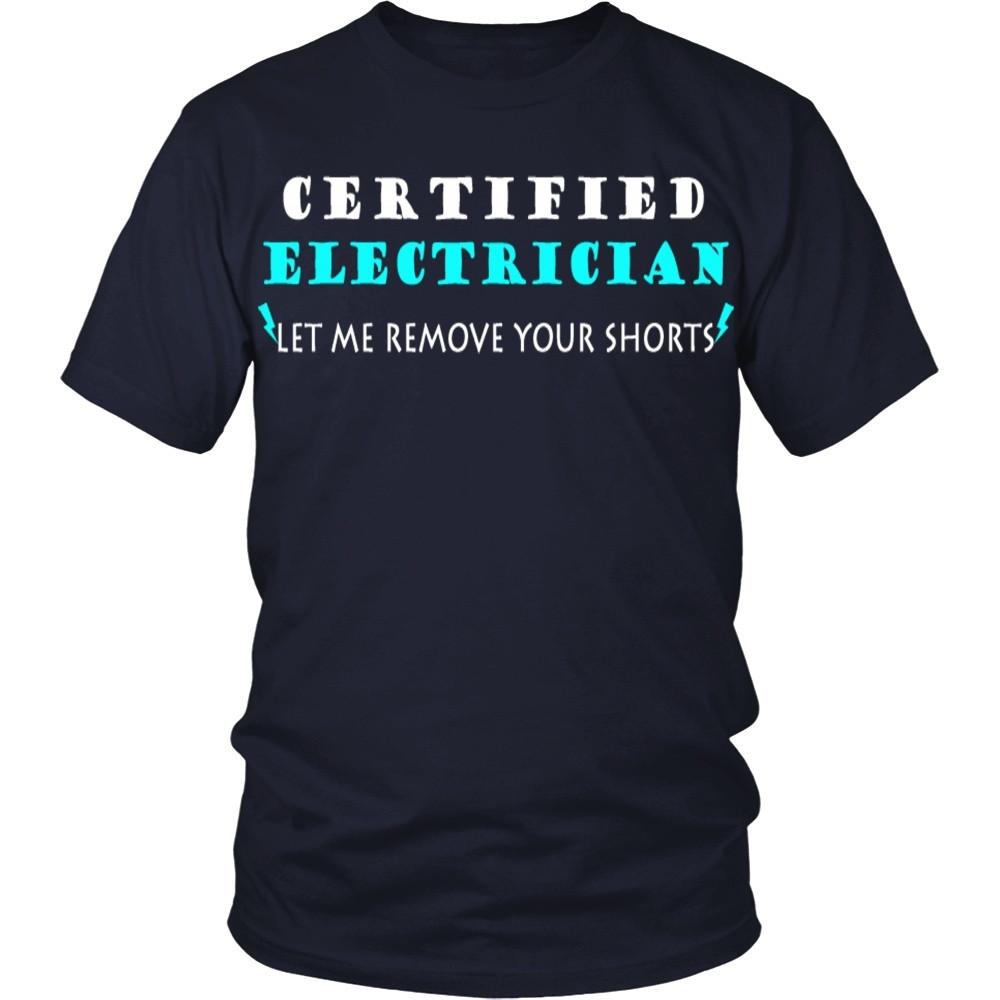 Electrician T Shirt - Certified Electrician T Shirt-T-shirt-Teelime | shirts-hoodies-mugs