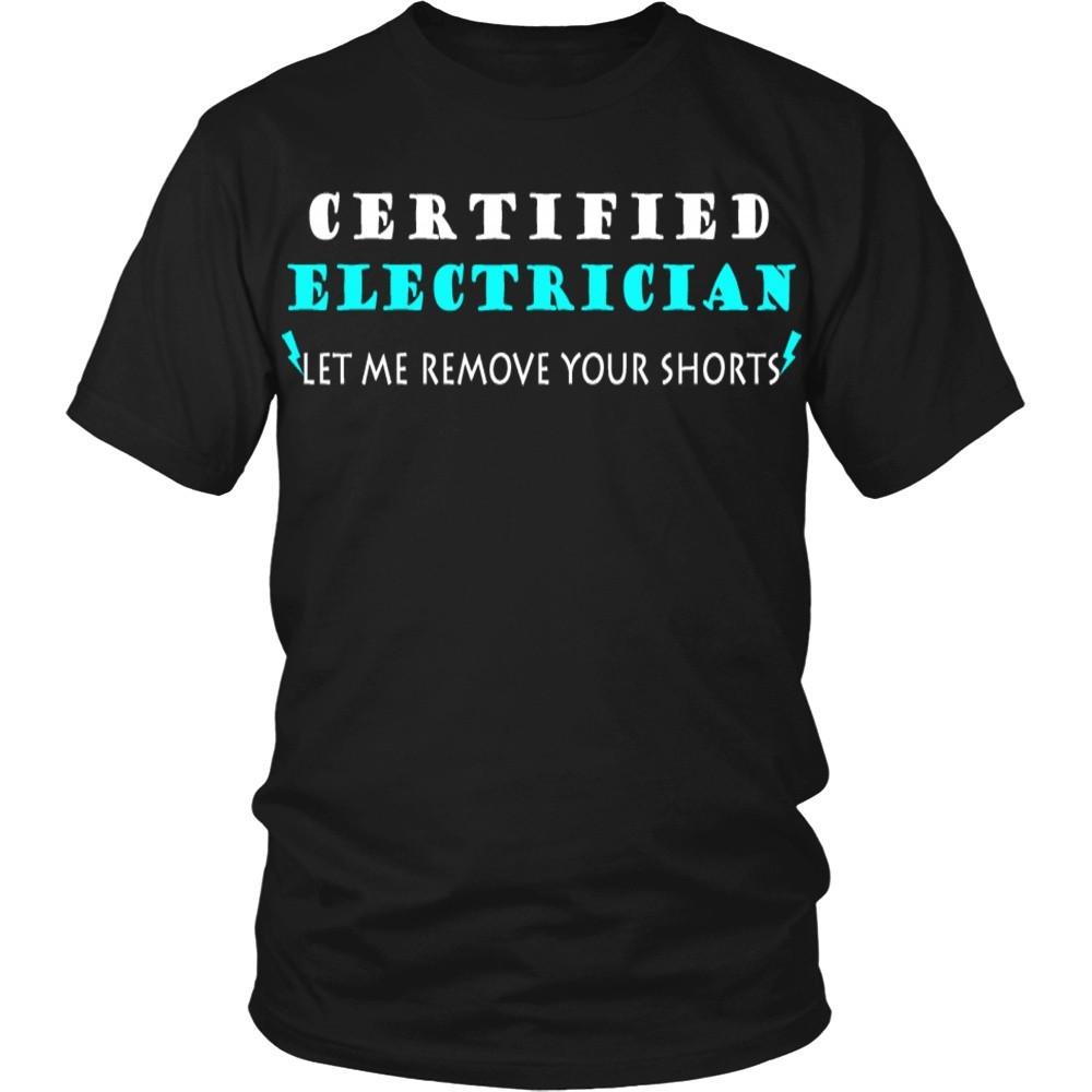 Electrician T Shirt - Certified Electrician T Shirt-T-shirt-Teelime | shirts-hoodies-mugs