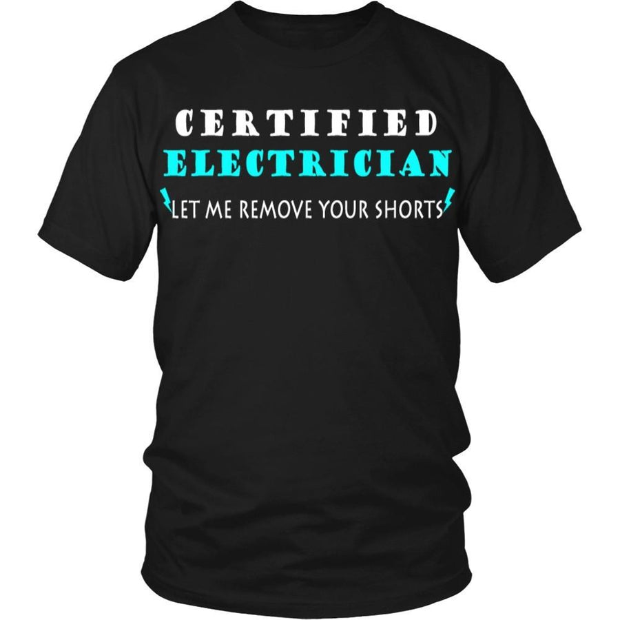 Electrician T Shirt - Certified Electrician T Shirt-T-shirt-Teelime | shirts-hoodies-mugs