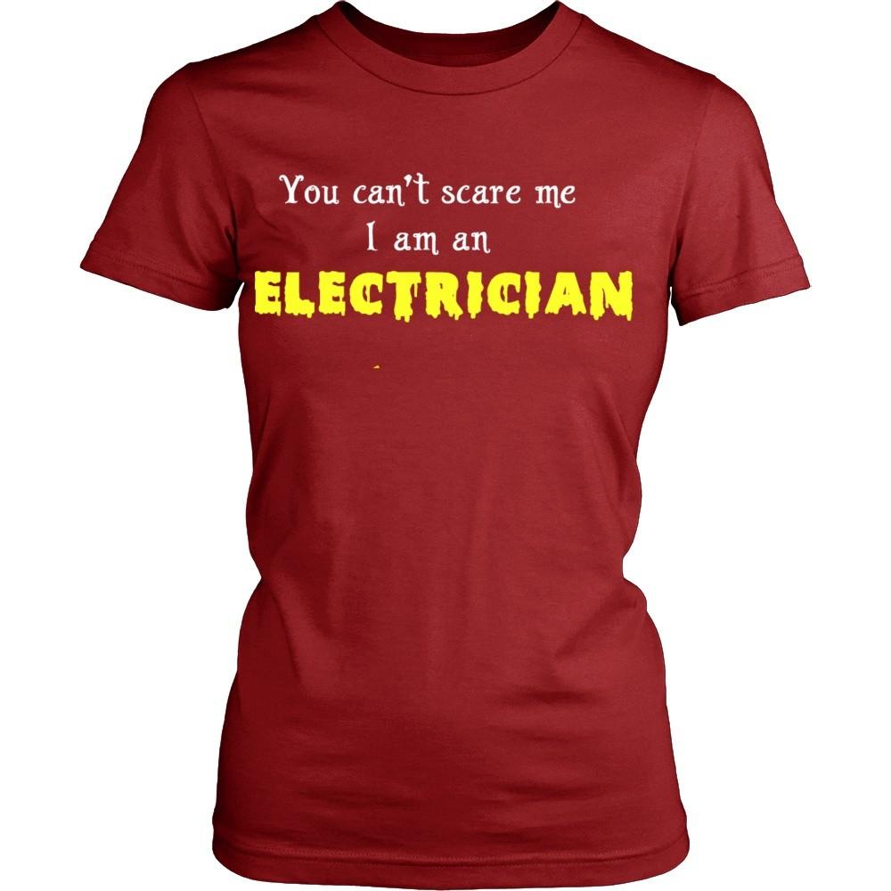 Electrician T Shirt - You can't scare me I am an Electrician T Shirt-T-shirt-Teelime | shirts-hoodies-mugs